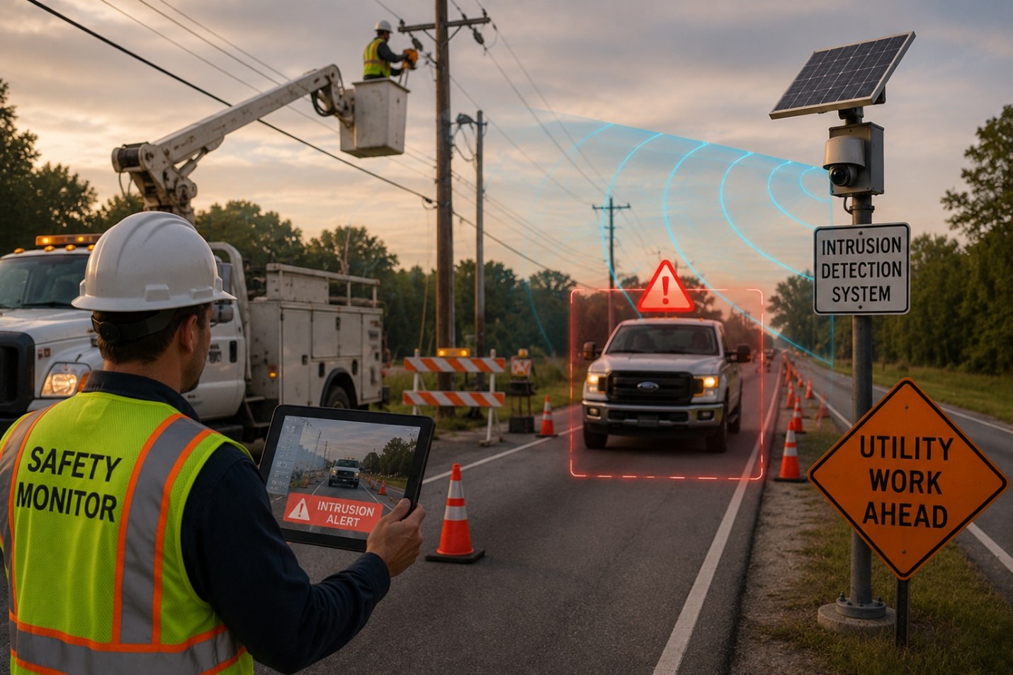Intrusion mitigation technologies electric utility work zones project